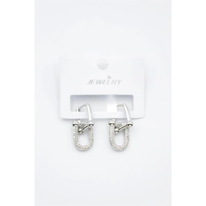 Tf Zincir Küpe - Gümüş