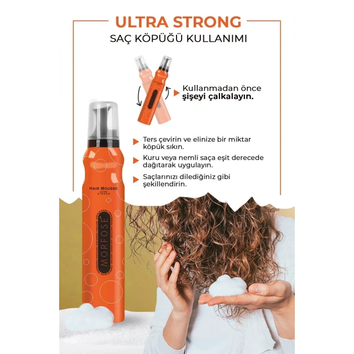Ultra Strong Saç Köpük 200 ML - Ultra Güçlü Tutuş - mrfs