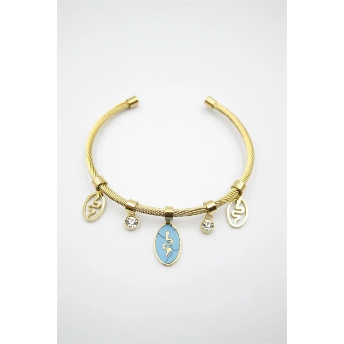 Yılan Örgü Bilezik - Altın