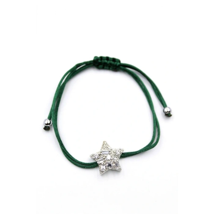 Yıldız İp Bileklik - Haki Yeşil