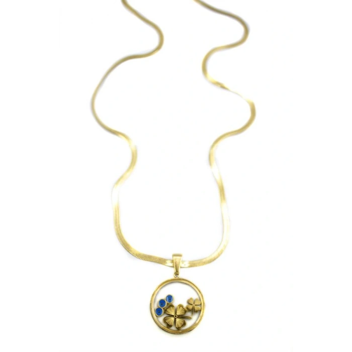 Yoncalı Fanus İtalyan Kolye - Altın