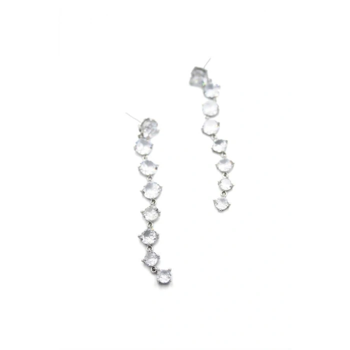 Zirkon Taşlı Küpe - Gümüş