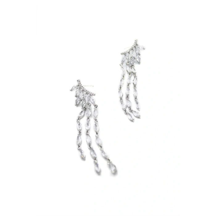 Zirkon Taşlı Küpe - Gümüş