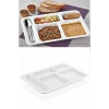1 Adet  5 Bölmeli Kırılmaz Tabldot Tabak Self Servis Yemekhane Okul Lokanta Tabildot (40 Cm X28 Cm)