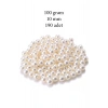 100 gram 10mm Krem Renk Plastik İnci Boncuk Çanta ve Takı Yapım Boncuğu (~190 adet)
