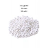 100 gram 14mm Beyaz Renk Plastik İnci Boncuk Çanta ve Takı Yapım Boncuğu (~54 adet)