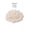 100 gram 14mm Krem Renk Plastik İnci Boncuk Çanta ve Takı Yapım Boncuğu (~54 adet)