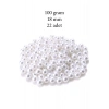 100 gram 18mm Beyaz Renk Plastik İnci Boncuk Çanta ve Takı Yapım Boncuğu (~22 adet)