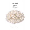 100 gram 6mm Krem Renk Plastik İnci Boncuk Çanta ve Takı Yapım Boncuğu (~750 adet)