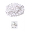 1.000 gram (1 kg.) 12mm Beyaz Renk Plastik İnci Boncuk Çanta ve Takı Yapım Boncuğu (~800 adet)