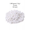 1.000 gram (1 kg.) 14mm Beyaz Renk Plastik İnci Boncuk Çanta ve Takı Yapım Boncuğu (~540 adet)