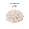 1.000 gram (1 kg.) 18mm Krem Renk Plastik İnci Boncuk Çanta ve Takı Yapım Boncuğu (~220 adet)