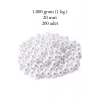 1.000 gram (1 kg.) 20mm Beyaz Renk Plastik İnci Boncuk Çanta ve Takı Yapım Boncuğu (~200 adet)