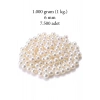 1.000 gram (1 kg.) 6mm Krem Renk Plastik İnci Boncuk Çanta ve Takı Yapım Boncuğu (~7.500 adet)