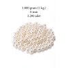 1.000 gram (1 kg.) 8mm Krem Renk Plastik İnci Boncuk Çanta ve Takı Yapım Boncuğu (~3.200 adet)