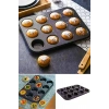 12 Bölmeli Metal Yapışmaz Muffin Kek Kalıbı