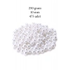 250 gram 10mm Beyaz Renk Plastik İnci Boncuk Çanta ve Takı Yapım Boncuğu (~475 adet)