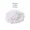 250 gram 14mm Beyaz Renk Plastik İnci Boncuk Çanta ve Takı Yapım Boncuğu (~135 adet)
