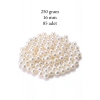 250 gram 16mm Krem Renk Plastik İnci Boncuk Çanta ve Takı Yapım Boncuğu (~85 adet)