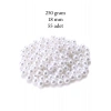 250 gram 18mm Beyaz Renk Plastik İnci Boncuk Çanta ve Takı Yapım Boncuğu (~55 adet)