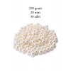 250 gram 20mm Krem Renk Plastik İnci Boncuk Çanta ve Takı Yapım Boncuğu (~50 adet)