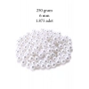 250 gram 6mm Beyaz Renk Plastik İnci Boncuk Çanta ve Takı Yapım Boncuğu (~1.875 adet)