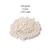 250 gram 6mm Krem Renk Plastik İnci Boncuk Çanta ve Takı Yapım Boncuğu (~1.875 adet)