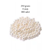 250 gram 8mm Krem Renk Plastik İnci Boncuk Çanta ve Takı Yapım Boncuğu (~800 adet)