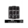 3 Adet Axe Erkek Deodorant & Bodyspray Black 48 Saat Etkileyici Koku Vücut Spreyi 150 ml