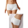 3 Adet Kadın Dikişsiz Görünmez İz Yapmaz Mini Şort Boxer Siyah Beyaz Ten