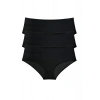 3 Adet Kadın Yüksek Bel Bato Külot Siyah