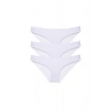 3 adet Süper Eko Set Likralı Kadın Slip Külot Beyaz