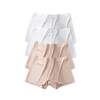 4 Adet Kadın Dikişsiz Görünmez İz Yapmaz Mini Şort Boxer Beyaz Ten