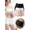 4 Adet Kadın Dikişsiz Görünmez İz Yapmaz Mini Şort Boxer Siyah Beyaz Ten
