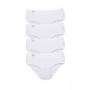 4 Adet Tutku Kadın Yüksek Bel Bato İnce Lastik Külot Beyaz