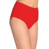 4 Adet Tutku Kadın Yüksek Bel Bato Kalın Lastik Külot Kırmızı