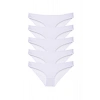 5 adet Süper Eko Set Likralı Kadın Slip Külot Beyaz