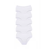 5 Adet Tutku Kadın Yüksek Bel Bato Kalın Lastik Külot Beyaz