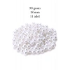 50 gram 18mm Beyaz Renk Plastik İnci Boncuk Çanta ve Takı Yapım Boncuğu (~11 adet)