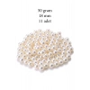 50 gram 18mm Krem Renk Plastik İnci Boncuk Çanta ve Takı Yapım Boncuğu (~11 adet)