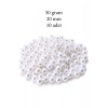 50 gram 20mm Beyaz Renk Plastik İnci Boncuk Çanta ve Takı Yapım Boncuğu (~10 adet)