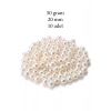 50 gram 20mm Krem Renk Plastik İnci Boncuk Çanta ve Takı Yapım Boncuğu (~10 adet)