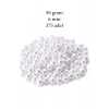 50 gram 6mm Beyaz Renk Plastik İnci Boncuk Çanta ve Takı Yapım Boncuğu (~375 adet)
