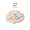 50 gram 6mm Krem Renk Plastik İnci Boncuk Çanta ve Takı Yapım Boncuğu (~375 adet)