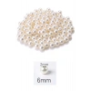50 gram 6mm Krem Renk Plastik İnci Boncuk Çanta ve Takı Yapım Boncuğu (~375 adet)