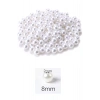 50 gram 8mm Beyaz Renk Plastik İnci Boncuk Çanta ve Takı Yapım Boncuğu (~160 adet)
