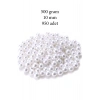 500 gram 10mm Beyaz Renk Plastik İnci Boncuk Çanta ve Takı Yapım Boncuğu (~950 adet)