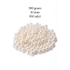 500 gram 10mm Krem Renk Plastik İnci Boncuk Çanta ve Takı Yapım Boncuğu (~950 adet)