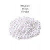 500 gram 16mm Beyaz Renk Plastik İnci Boncuk Çanta ve Takı Yapım Boncuğu (~170 adet)