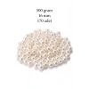 500 gram 16mm Krem Renk Plastik İnci Boncuk Çanta ve Takı Yapım Boncuğu (~170 adet)